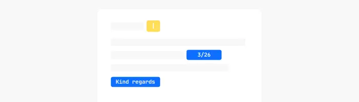 Position the cursor anywhere in your templates - Briskine